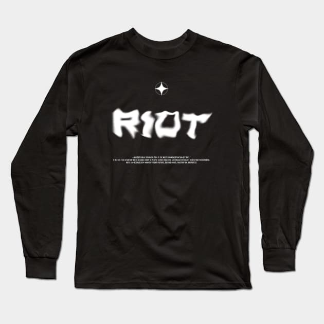 RIOT WHITE Long Sleeve T-Shirt by Unexpected